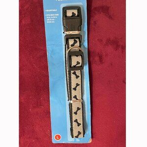 Dog Collar: Adjustable, Dog Bones, Large